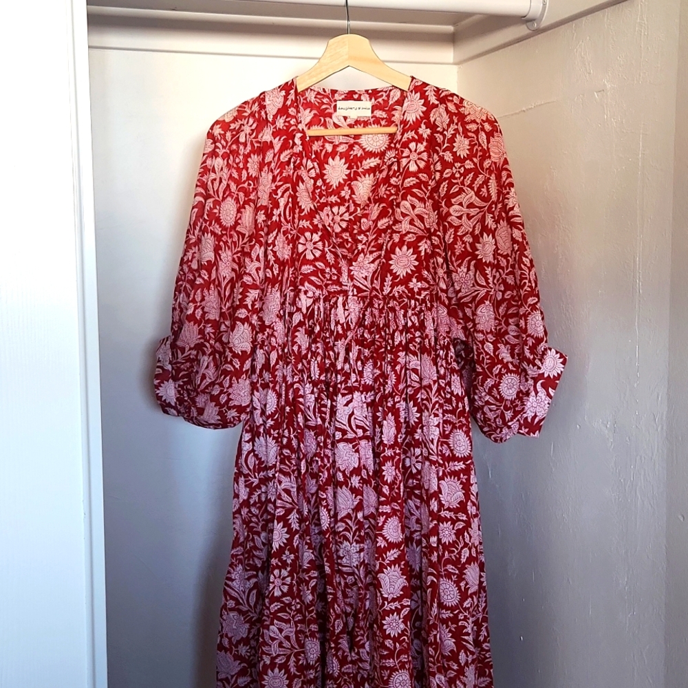 Kyra Midi in Saffron size small, daughters of India